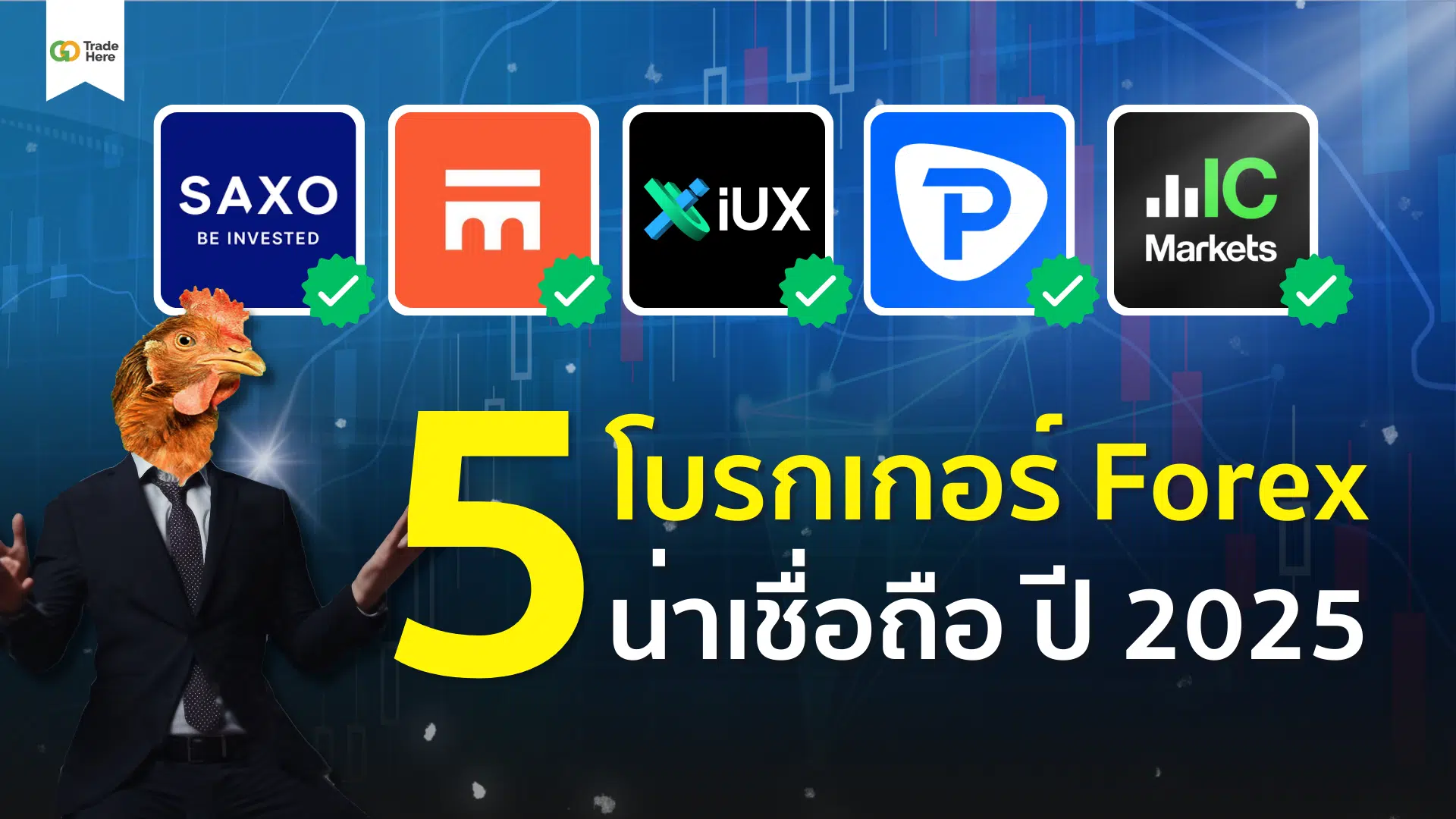 แนะนำ 5 โบรกเกอร์ Forex ที่น่าเชื่อถือ 2025