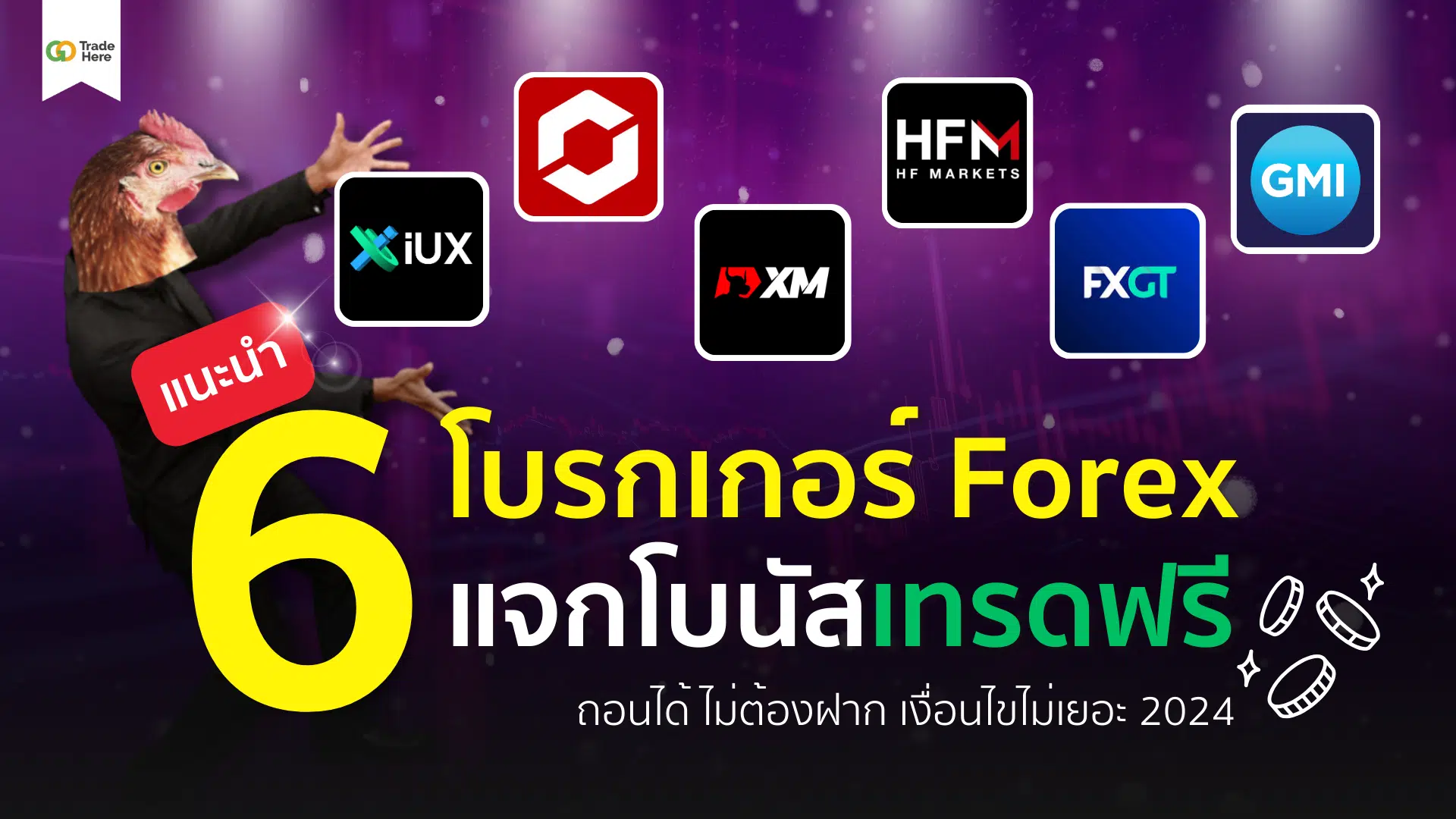 6 โบรกเกอร์ Forex มีโบนัสเทรดฟรี ไม่ต้องฝาก