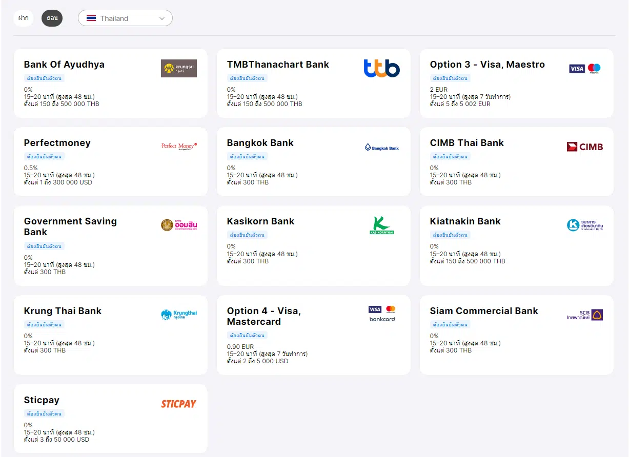 ช่องทางการถอน FBS